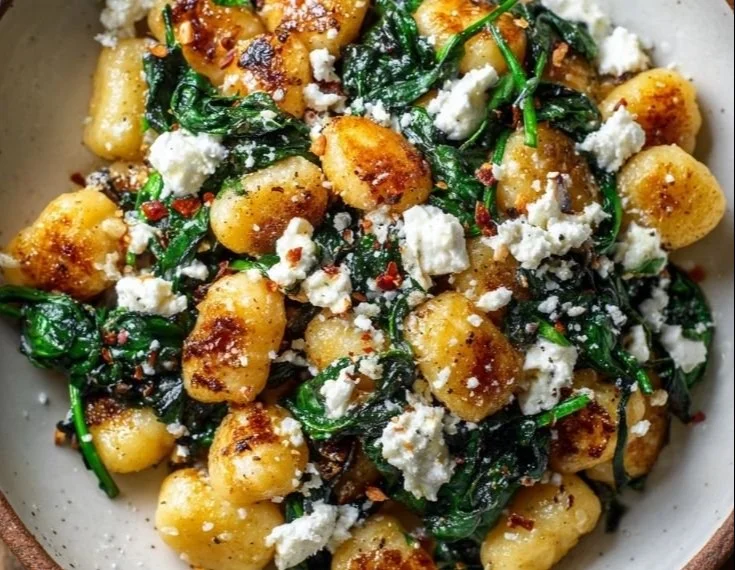 Creamy Gnocchi with Spinach and Feta