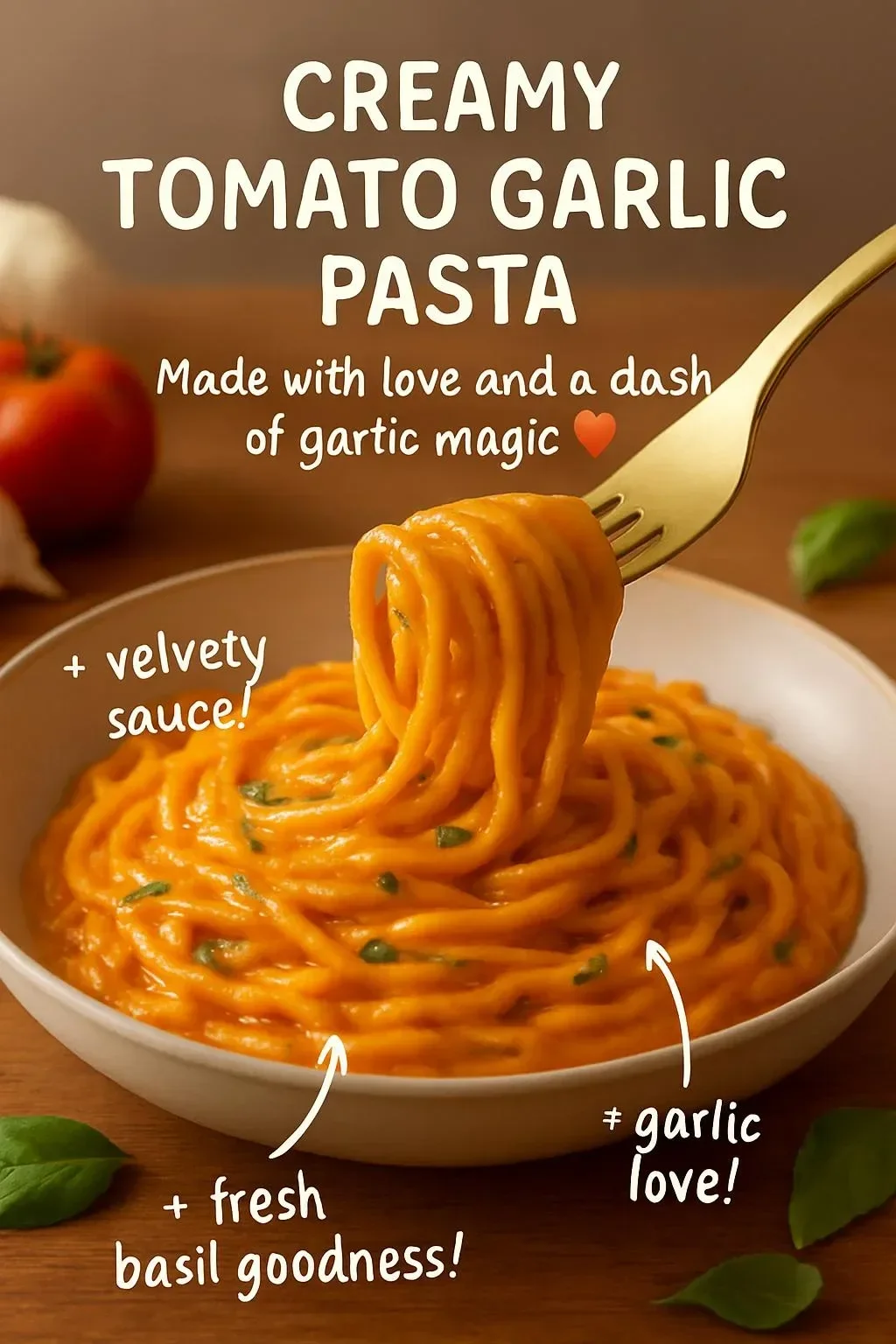 Creamy Tomato Garlic Pasta